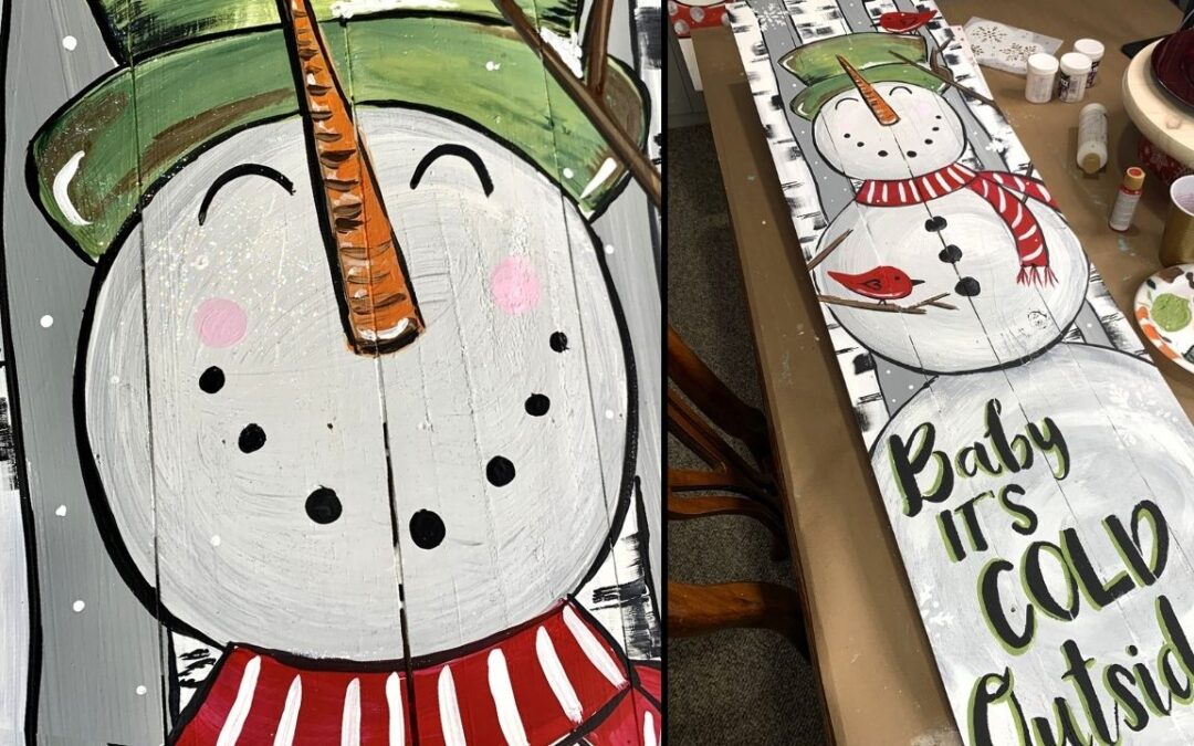 Easy DIY Christmas in July Project | Cute Snowman Porch Sign