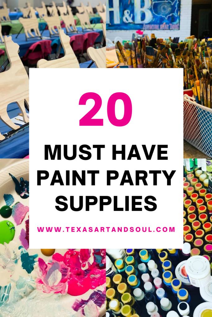 Must Have Paint Party Supplies Pin for Pinterest