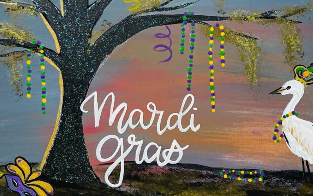 How to Paint An Easy Mardi Gras Landscape