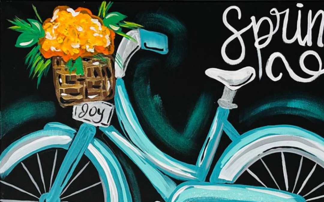 DIY Spring Bike Painting {With Video!}