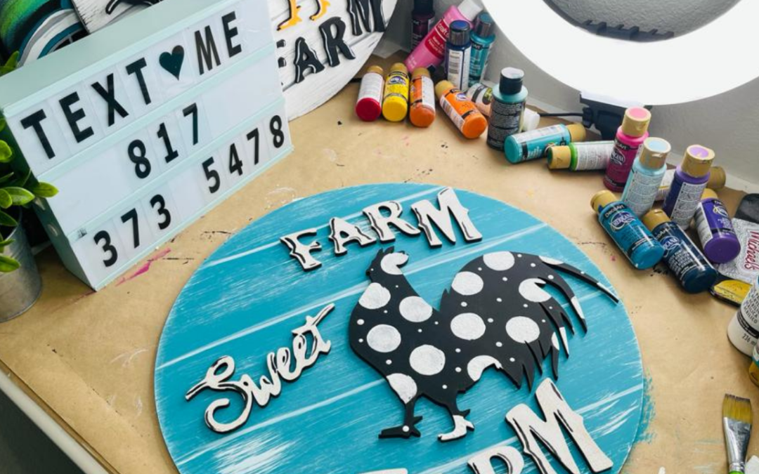 Easy Way To Paint This Awesome Farm Sweet Farm Door Hanger
