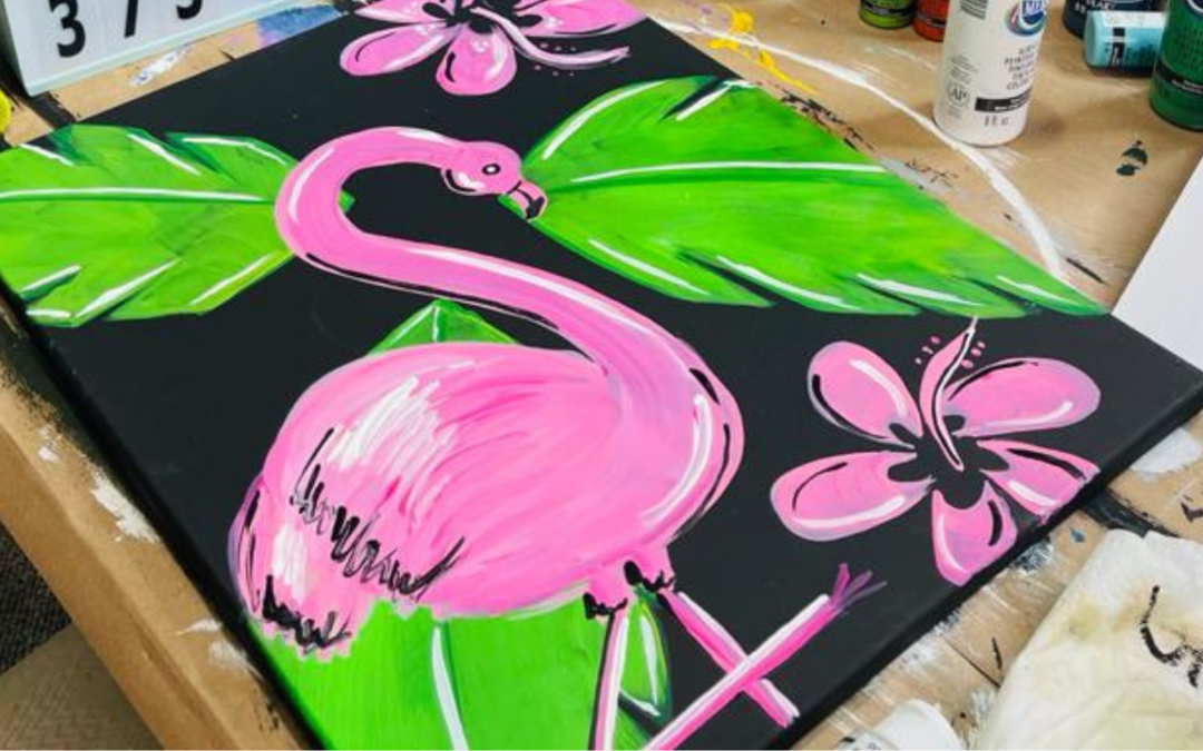 Step-by-Step Painting Tutorial | How to Paint a Flamingo on Canvas