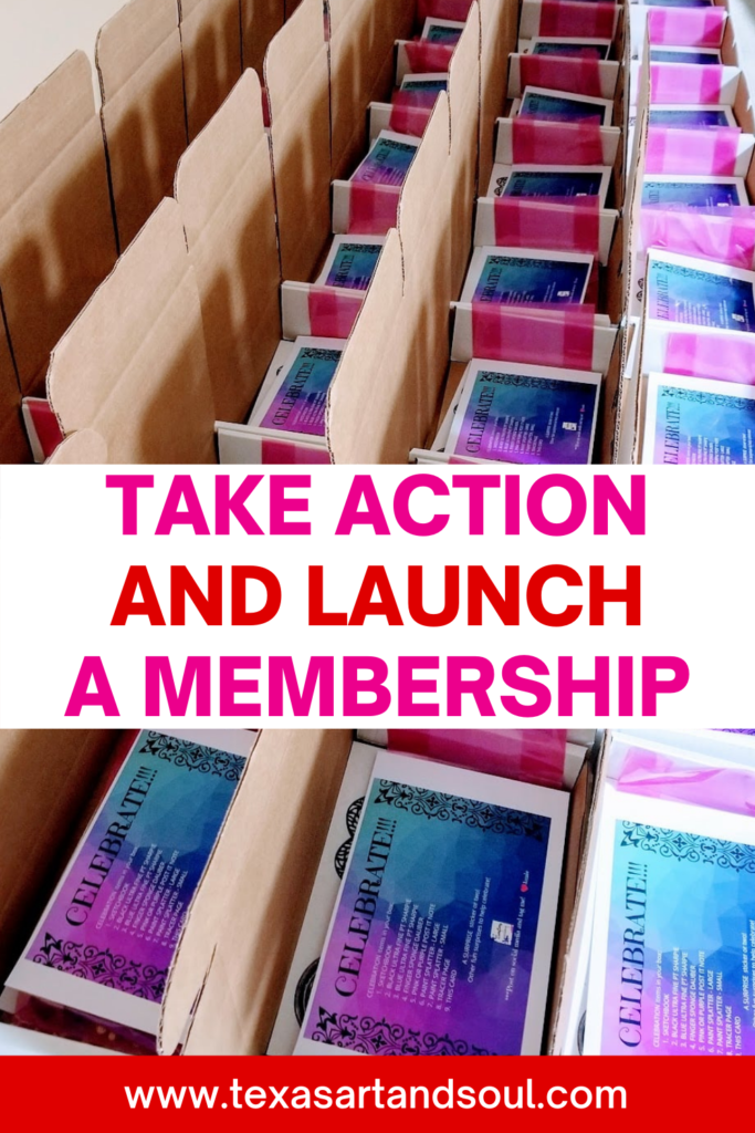 take action and launch a membership with image of stART Journal club membership boxes