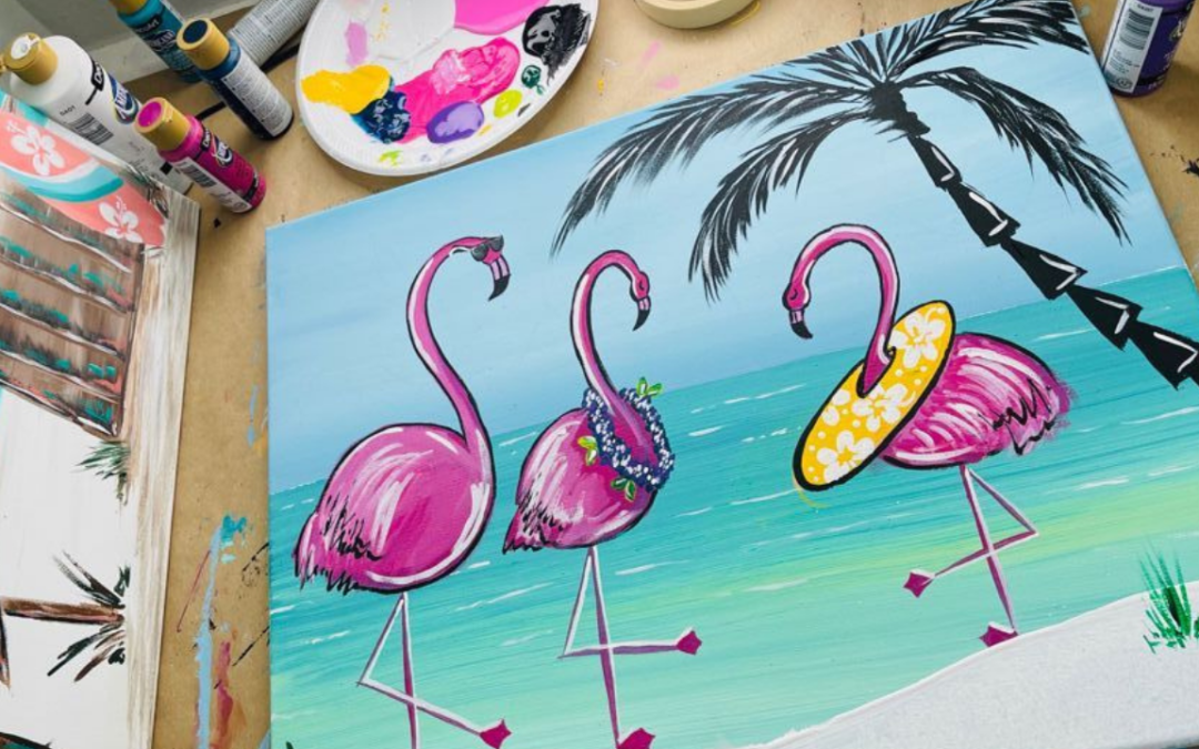Acrylic Painting Tutorial | How To Paint a Fun Flamingo Family