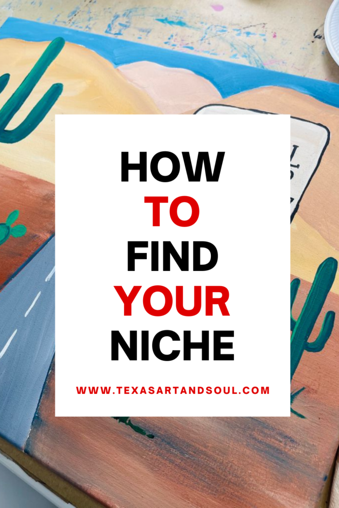 how to find your niche with image of desert scene acrylic painting