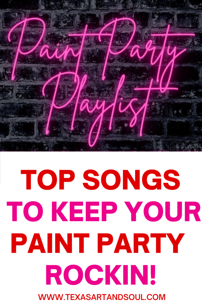 paint party playlist pinterest image
