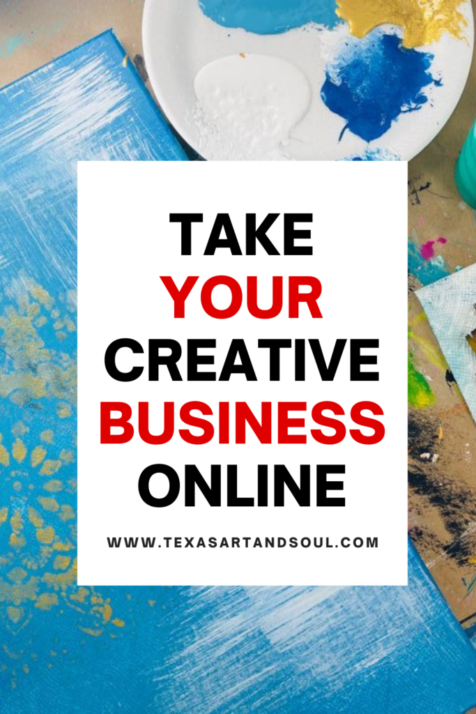 take your creative business online pinterest image