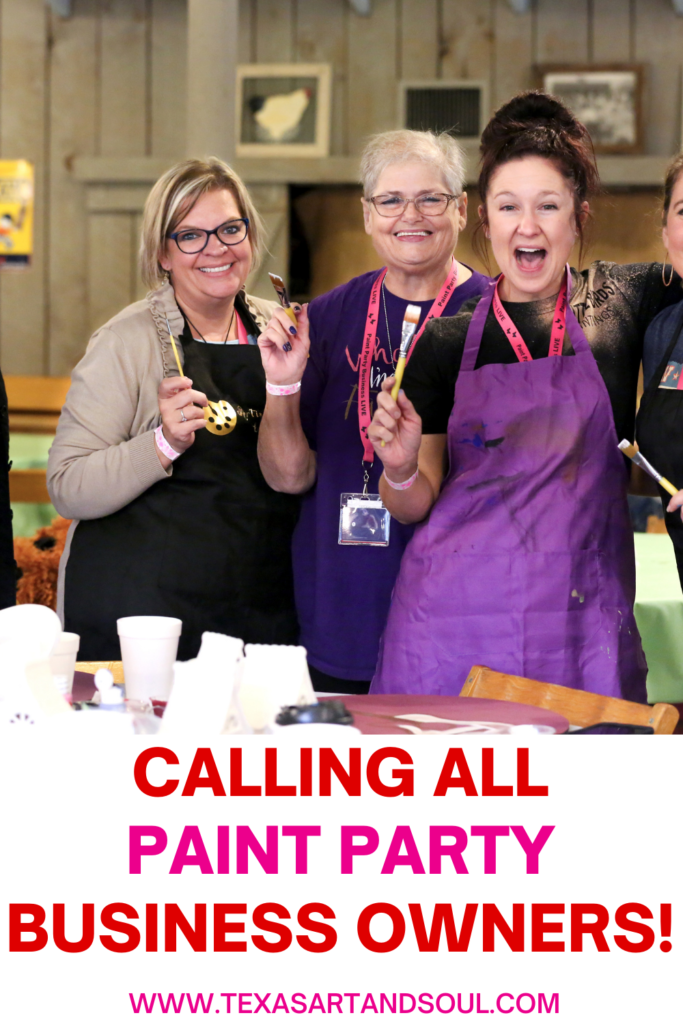 Paint party business live pinterest image