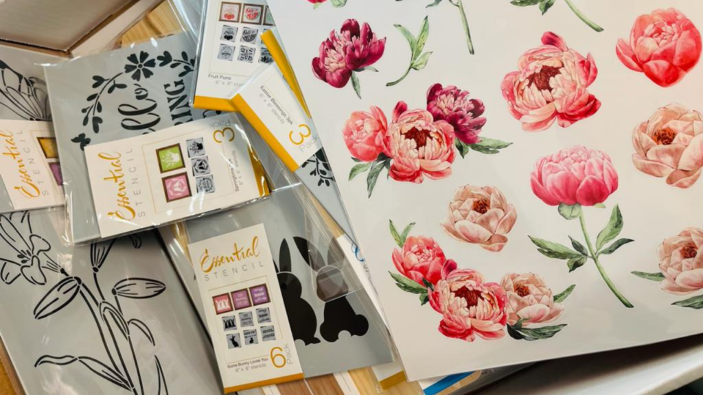 floral and stencils