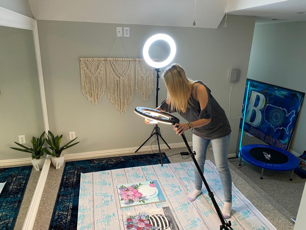 Taking pictures of art using a ring light set up