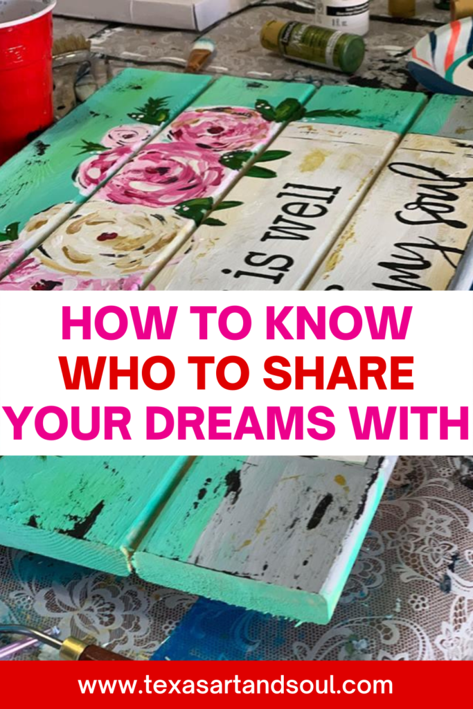 How to know who to share your dreams with pinterest image