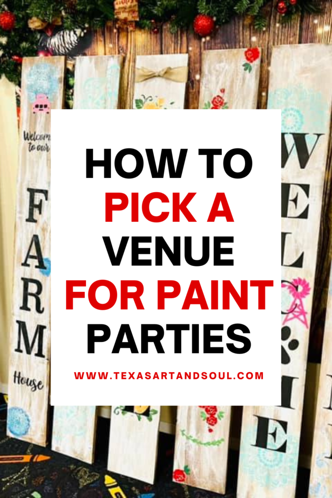 How to pick a venue for paint parties pinterest image