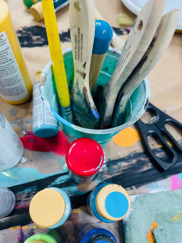 paint and brushes - essential supplies for a paint party