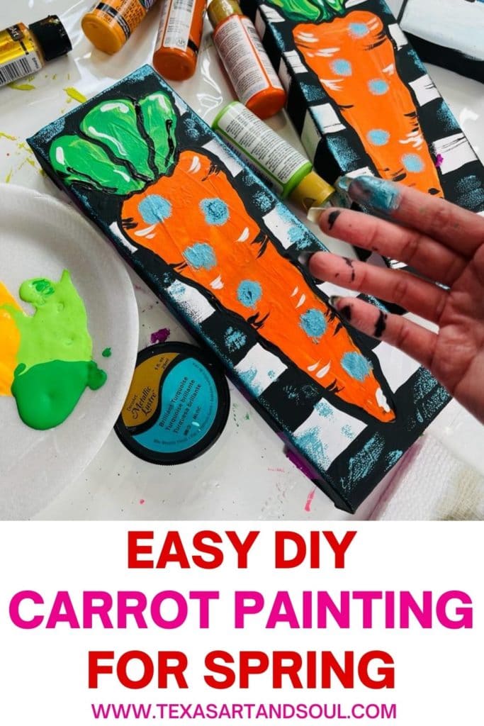 Easy DIY Carrot Painting for Spring