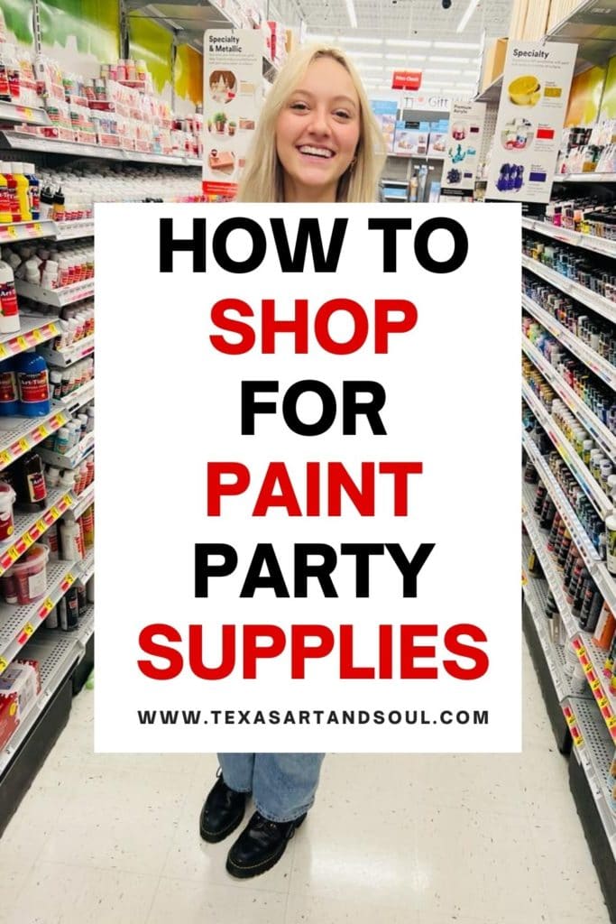 How to shop for paint party supplies.